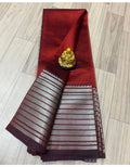 Mangalagiri pattern cotton silk Saree with running blouse