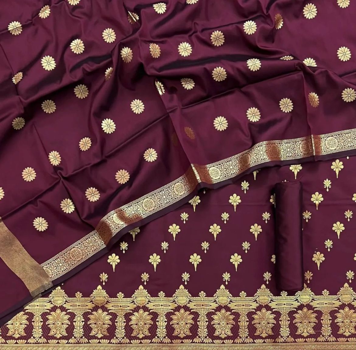 Banarasi silk Unstitched Suit