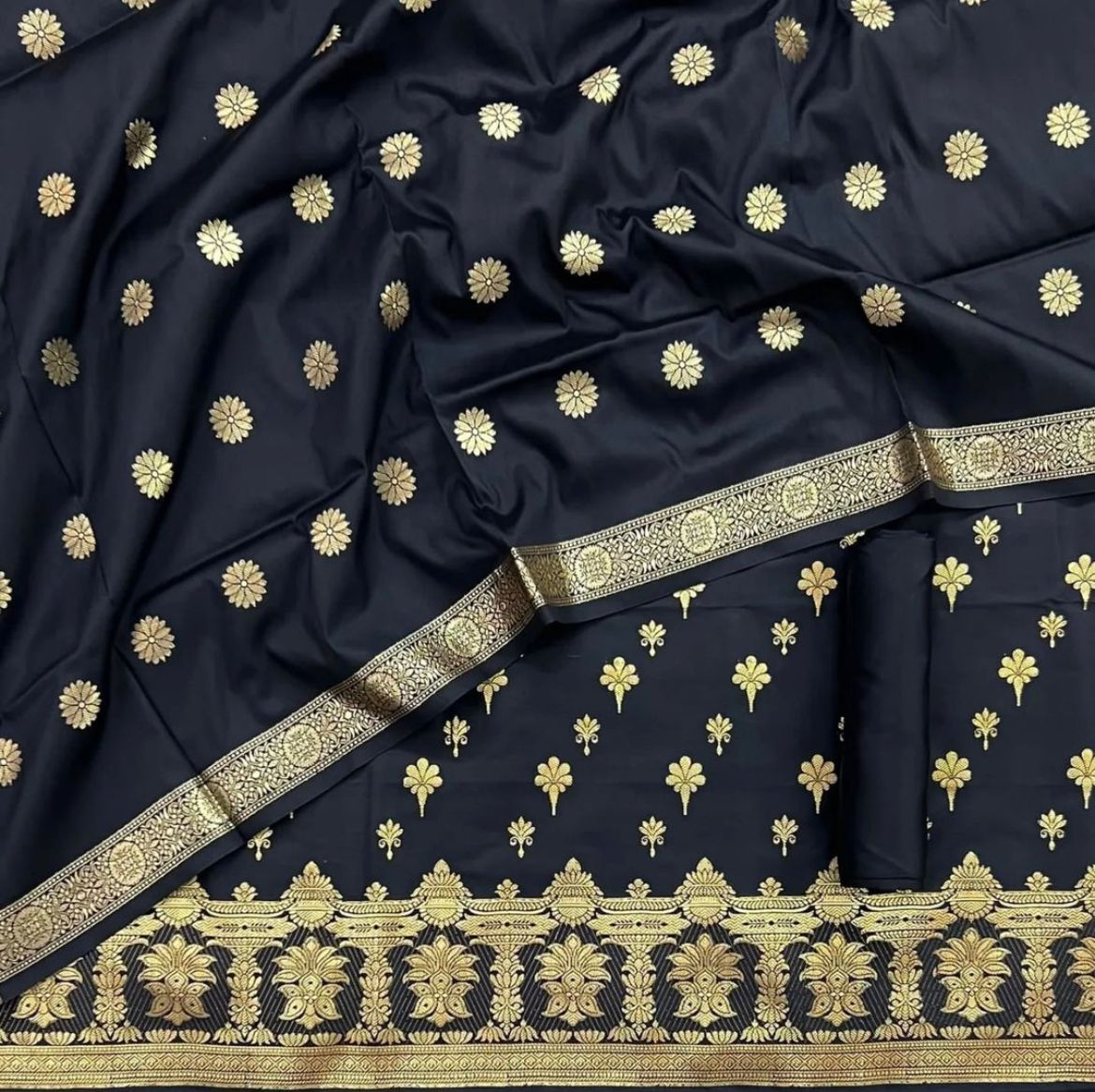 Banarasi silk Unstitched Suit