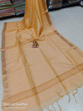 Mangalagiri pattern cotton silk Saree with running blouse