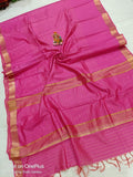 Mangalagiri pattern cotton silk Saree with running blouse