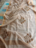 Pure Tissue Linen Saree With Handloom Perfection