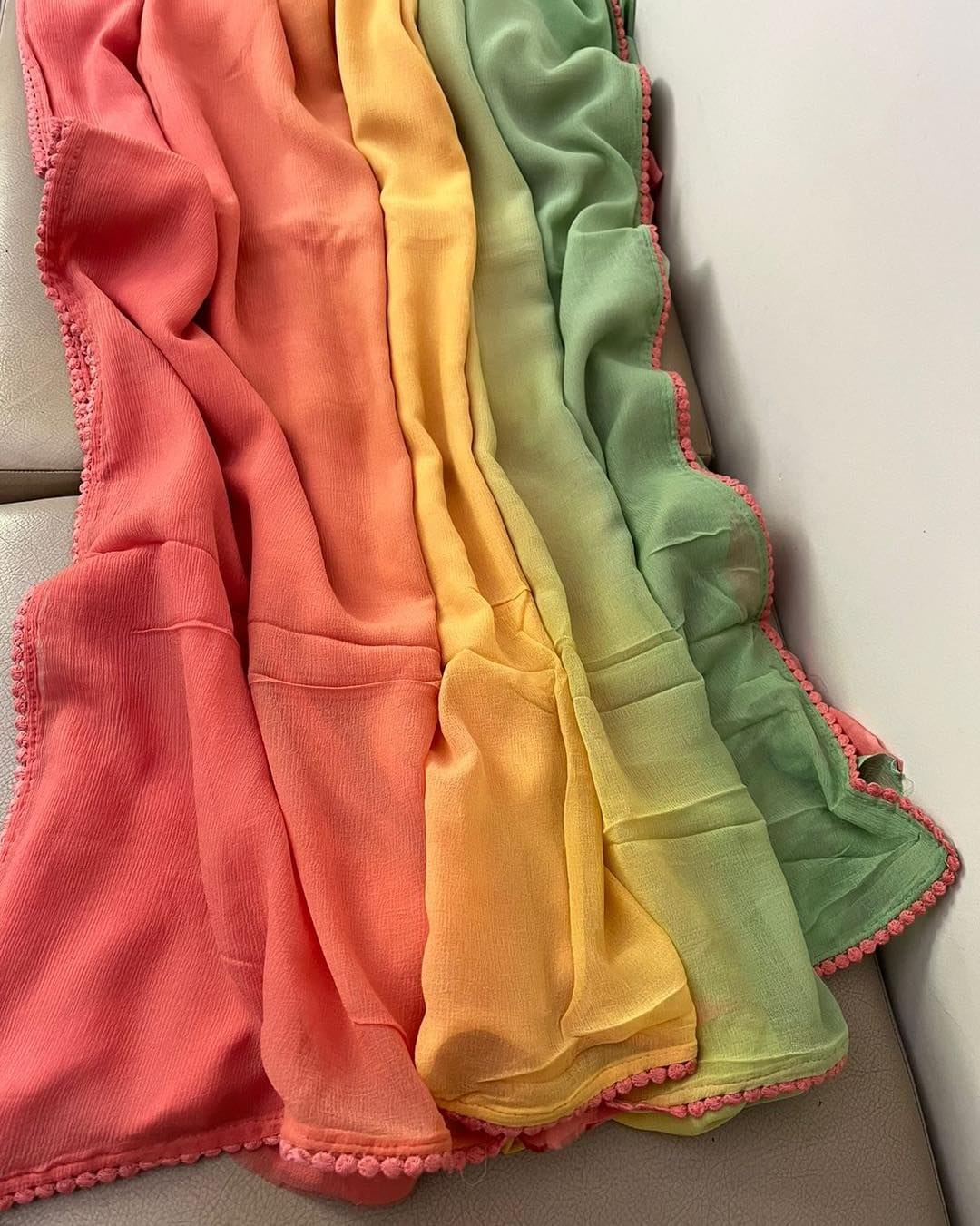 Bollywood inspired Pure Chiffon Saree with blouse