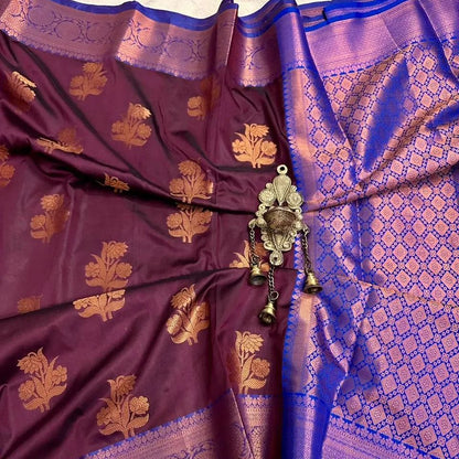 Banarasi semi katan soft silk saree