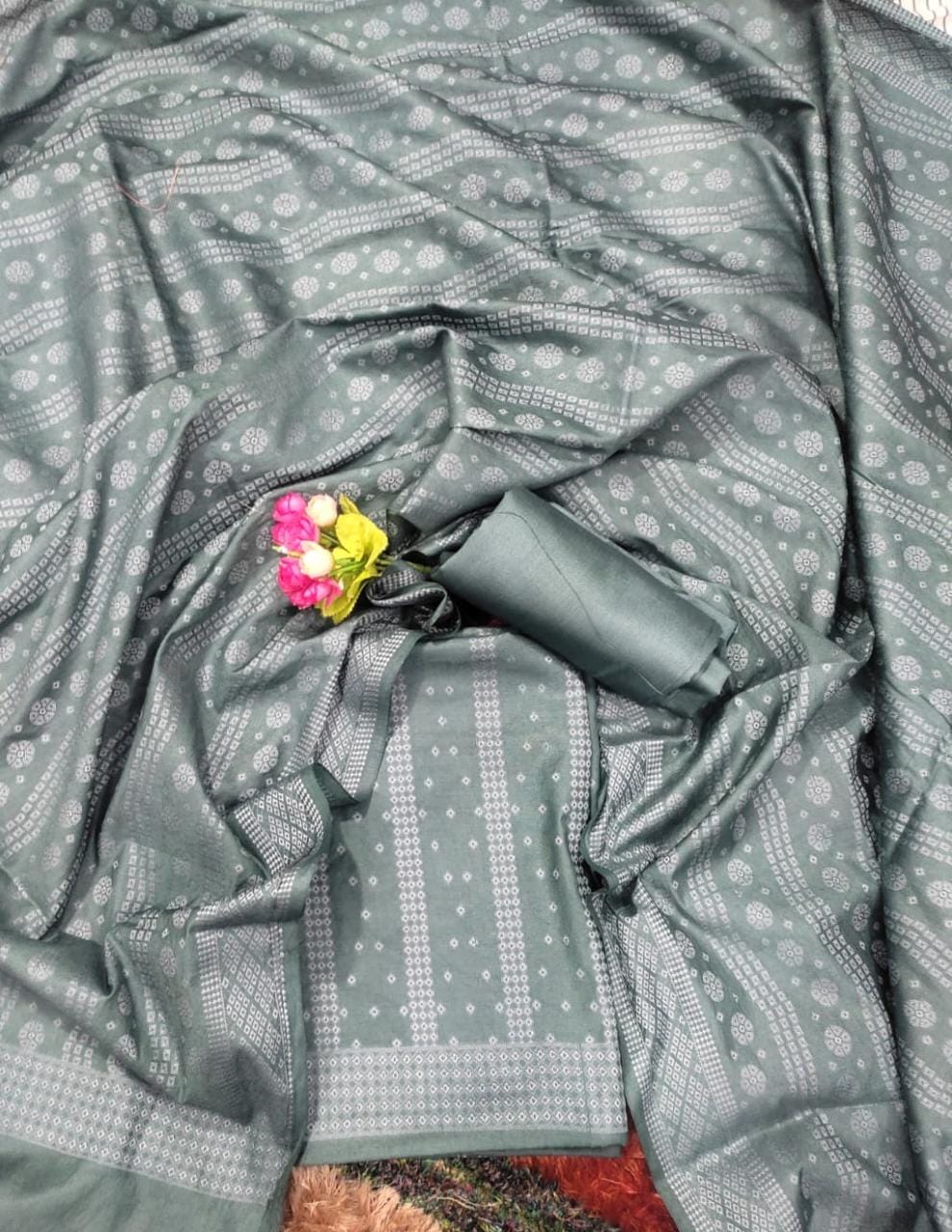 Banarasi Malabari Silk Unstitched Suit