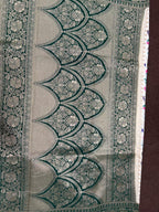 White color Banarasi Handloom Silk Multi Meena Zari Work Saree