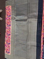 Pink color Banarasi Handloom Silk Multi Meena Zari Work Saree