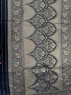 White color Banarasi Handloom Silk Multi Meena Zari Work Saree