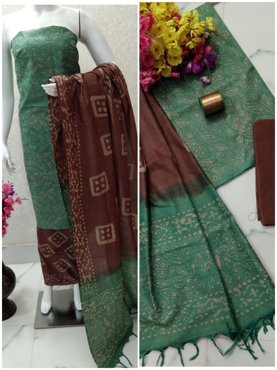 Khaddi Cotton Batik Print Unstitched suit