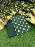 Banarasi Katan Silk Unstitched Suit
