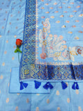Banarasi Silk Unstitched Suit