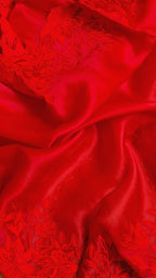 Red color Pure organza silk Cut work saree