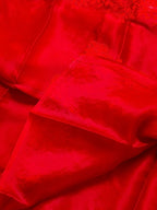 Red color Pure organza silk Cut work saree