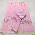 Pure Kota-Doria Saree with Embroidery Work
