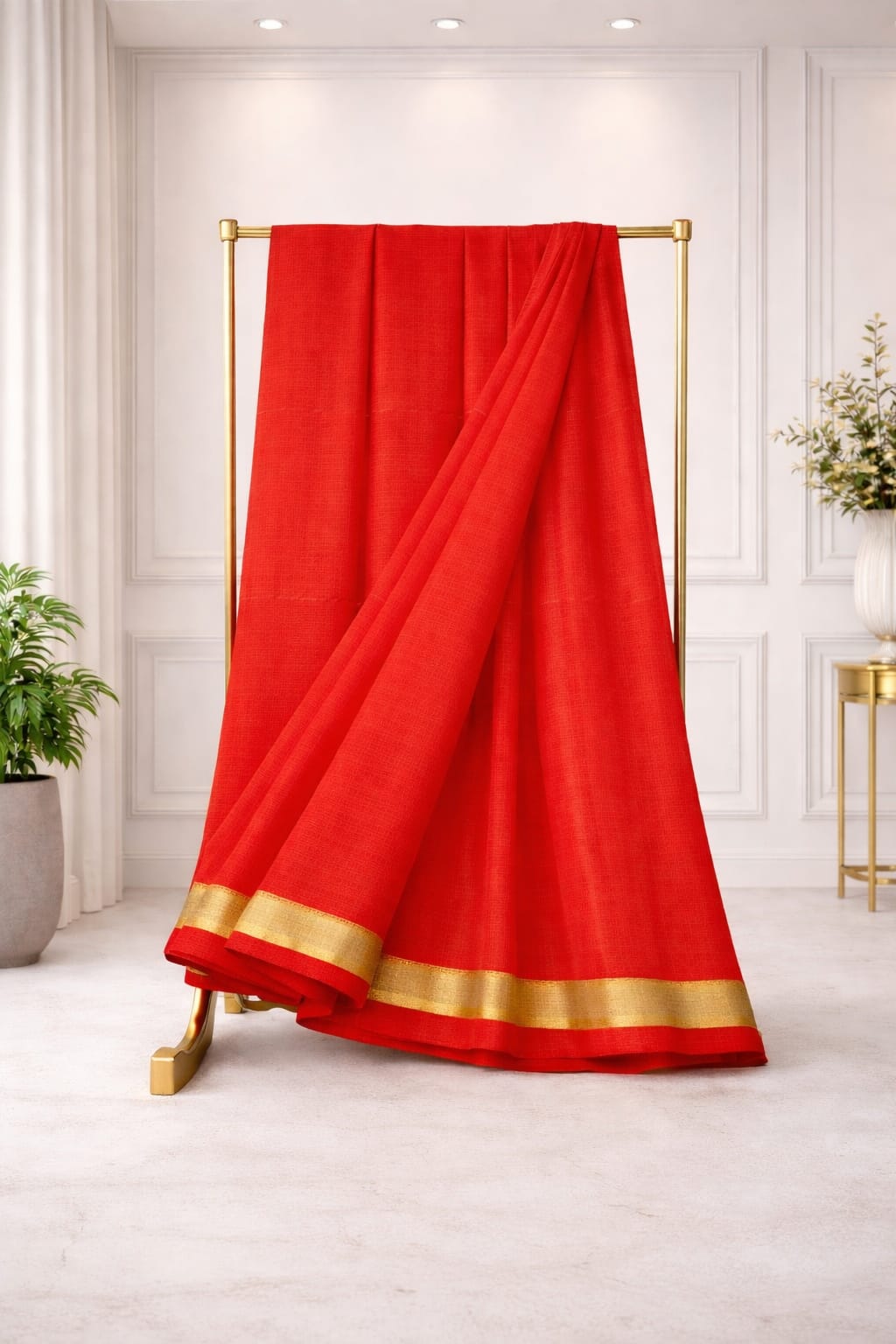 Beautiful Pure Kota Silk Plain Work Saree
