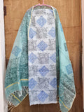 Beautiful kota cotton block print 2 Pic Unstitched suit