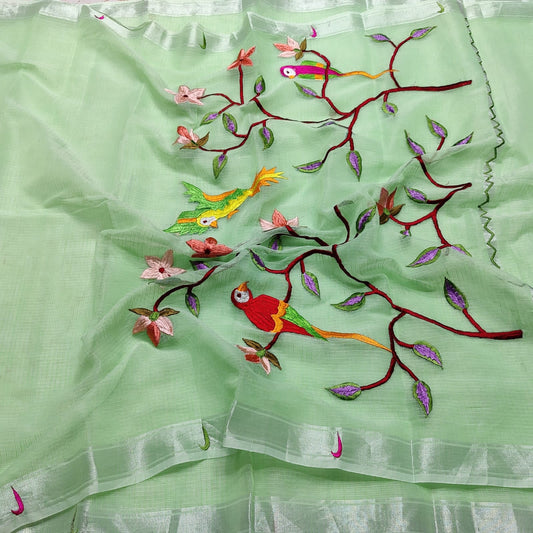 Pure Kota cotton embroidery work Saree