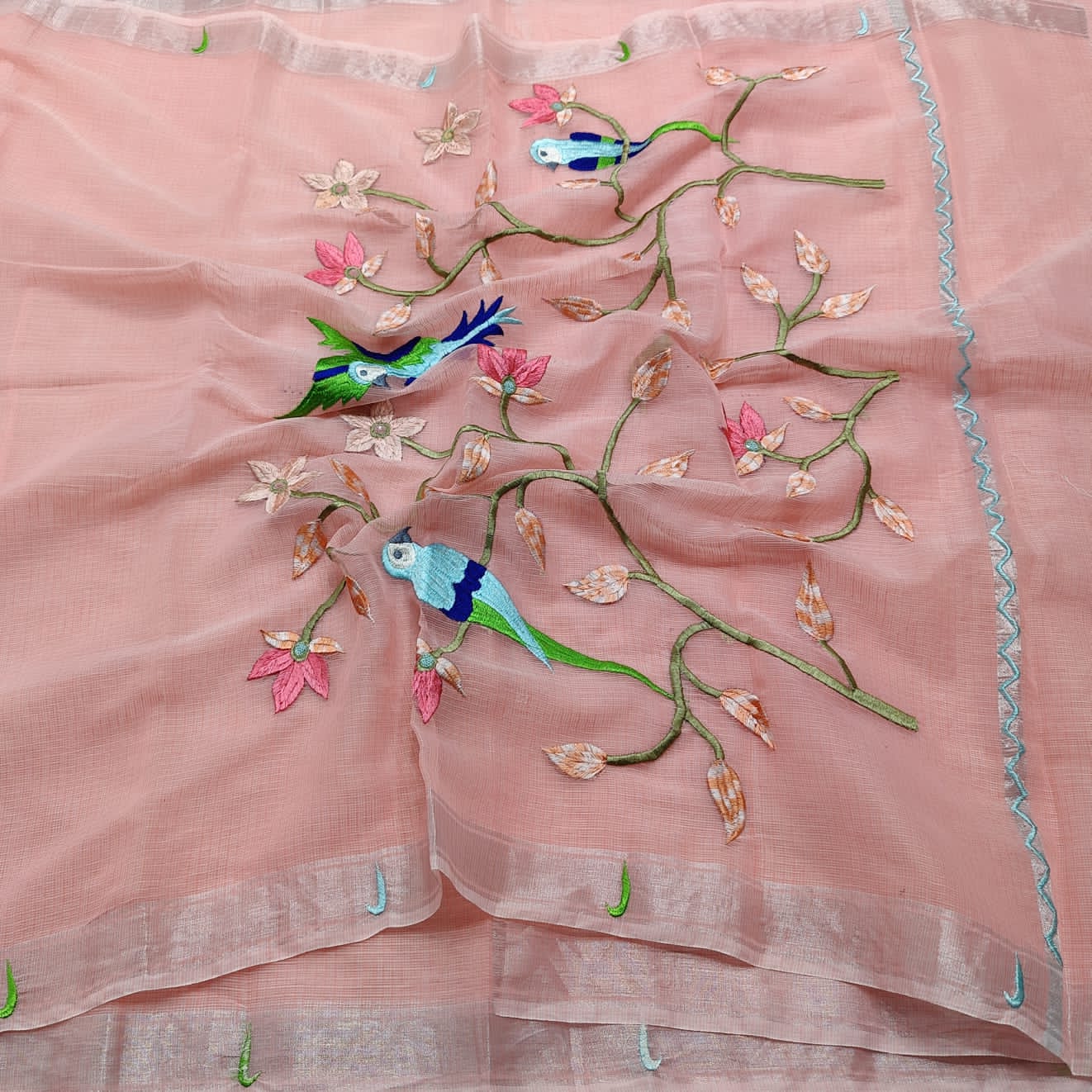 Pure Kota cotton embroidery work Saree