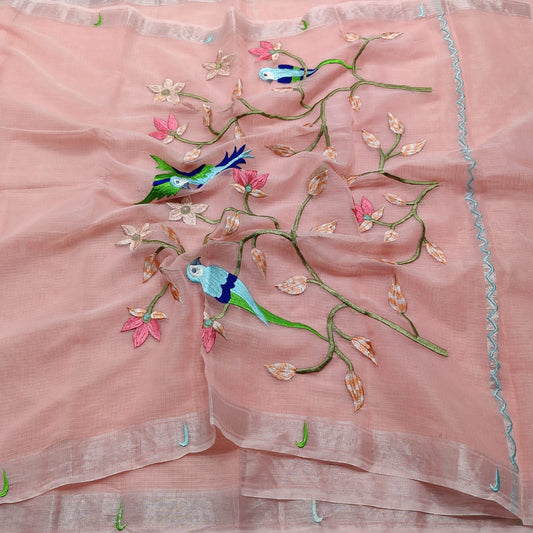 Pure Kota cotton embroidery work Saree