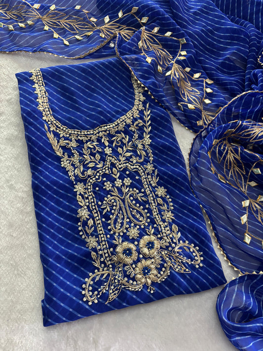 Designer Georgette Suit Set with Gota Patti Work
