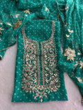 Designer Georgette Suit Set with Gota Patti Work