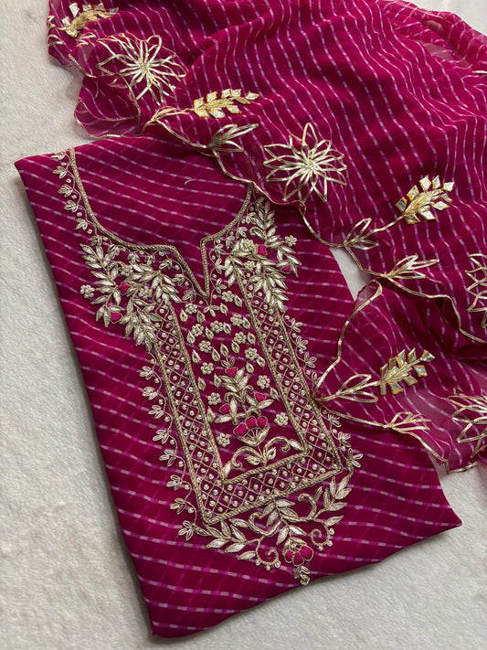Designer Georgette Suit Set with Gota Patti Work