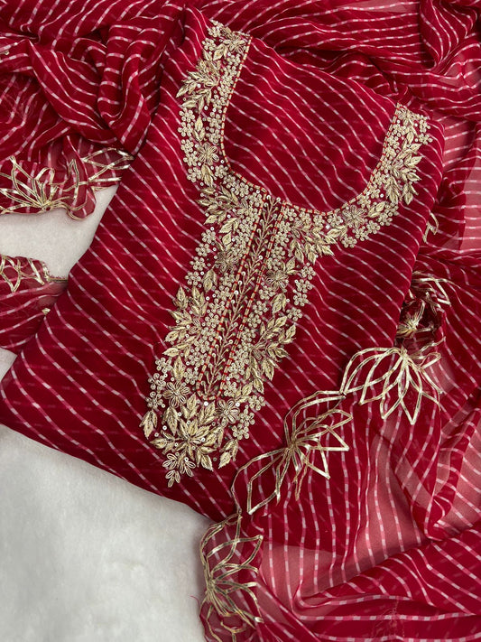 Designer Georgette Suit Set with Gota Patti Work
