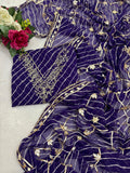 Designer Georgette Suit Set with Gota Patti Work
