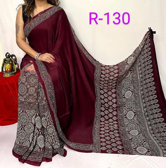 Pure Modal Silk Saree with blouse