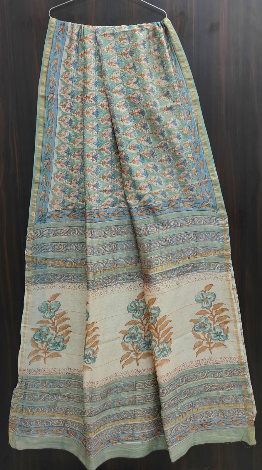 Traditional Hand-block Print Chanderi Silk Saree