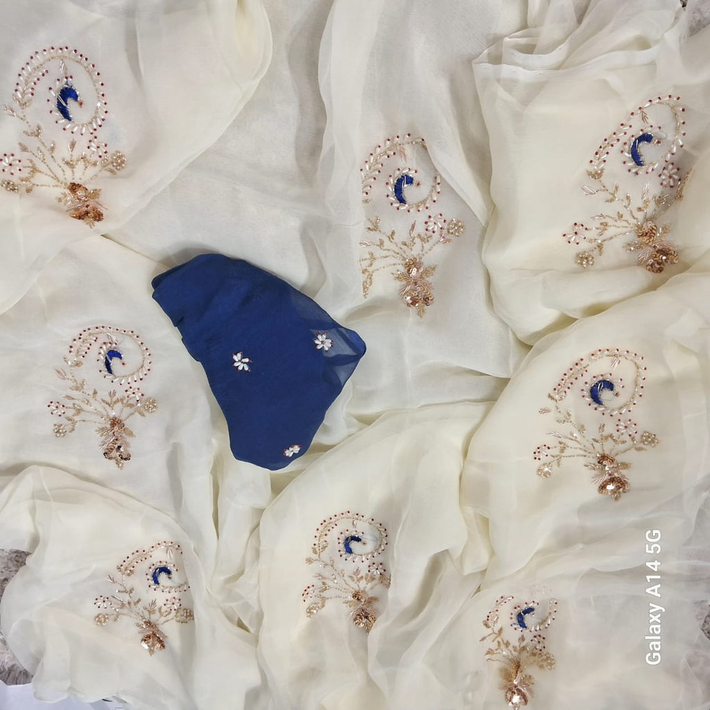 Pure Jaipuri Chiffon Saree