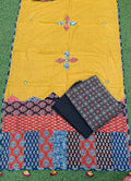 Ajrakh print cotton top With ajrakh mirror work  dupatta