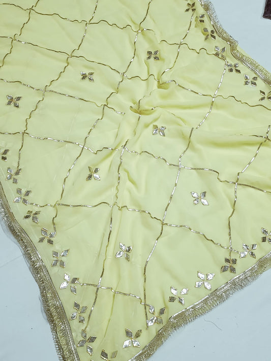 Beautiful Georgette Gota  Patti  Work Saree