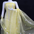 Pure Kota-Doria Unstitched Suit with Embroidery Work