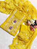 Designer Georgette Suit Set with Gota Patti Work