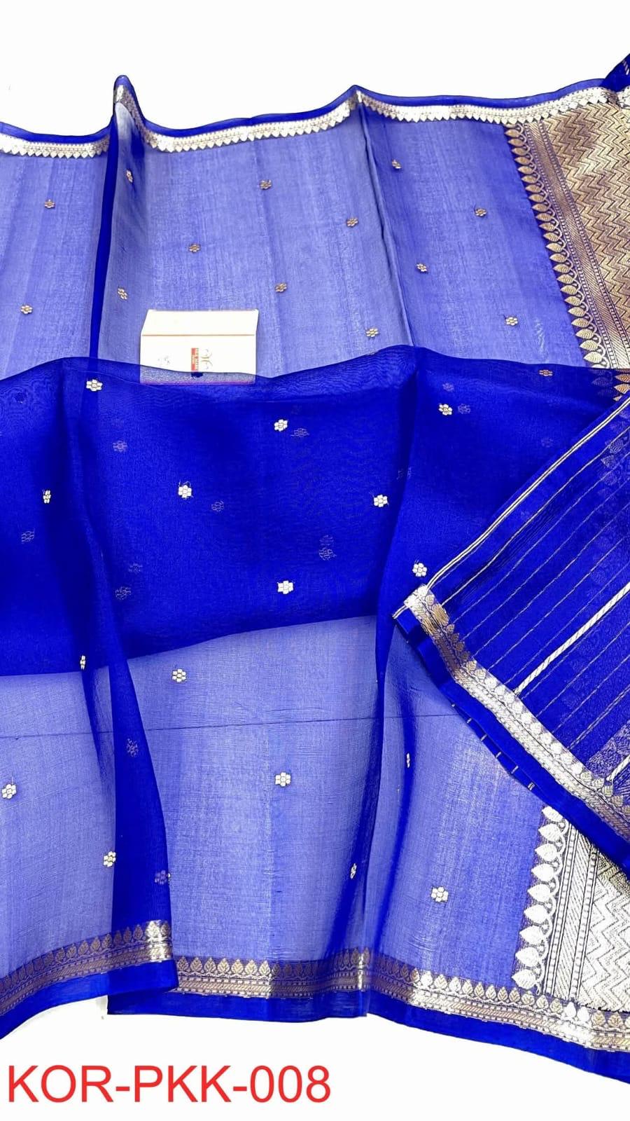 Pure Handloom banarasi  kora Silk Saree