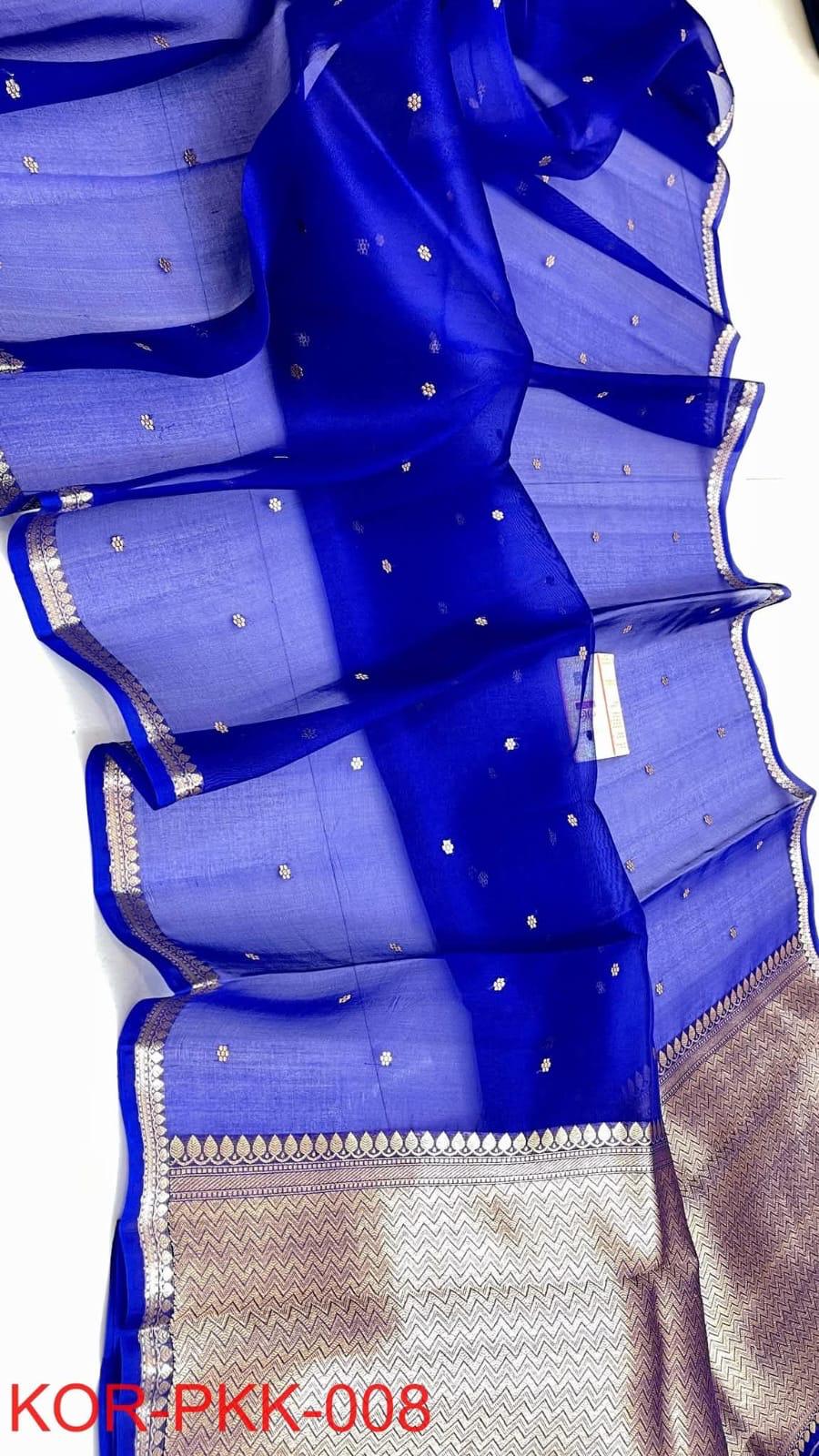Pure Handloom banarasi  kora Silk Saree