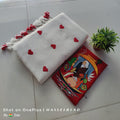 Beautiful Love Embroidery  Khaddi Cotton Saree
