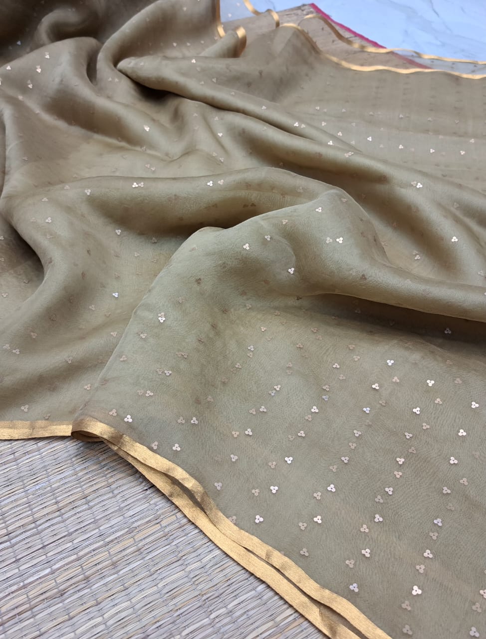 Bengal Handloom Pure Muslin Silk Saree With ( Silk Mark Certified)