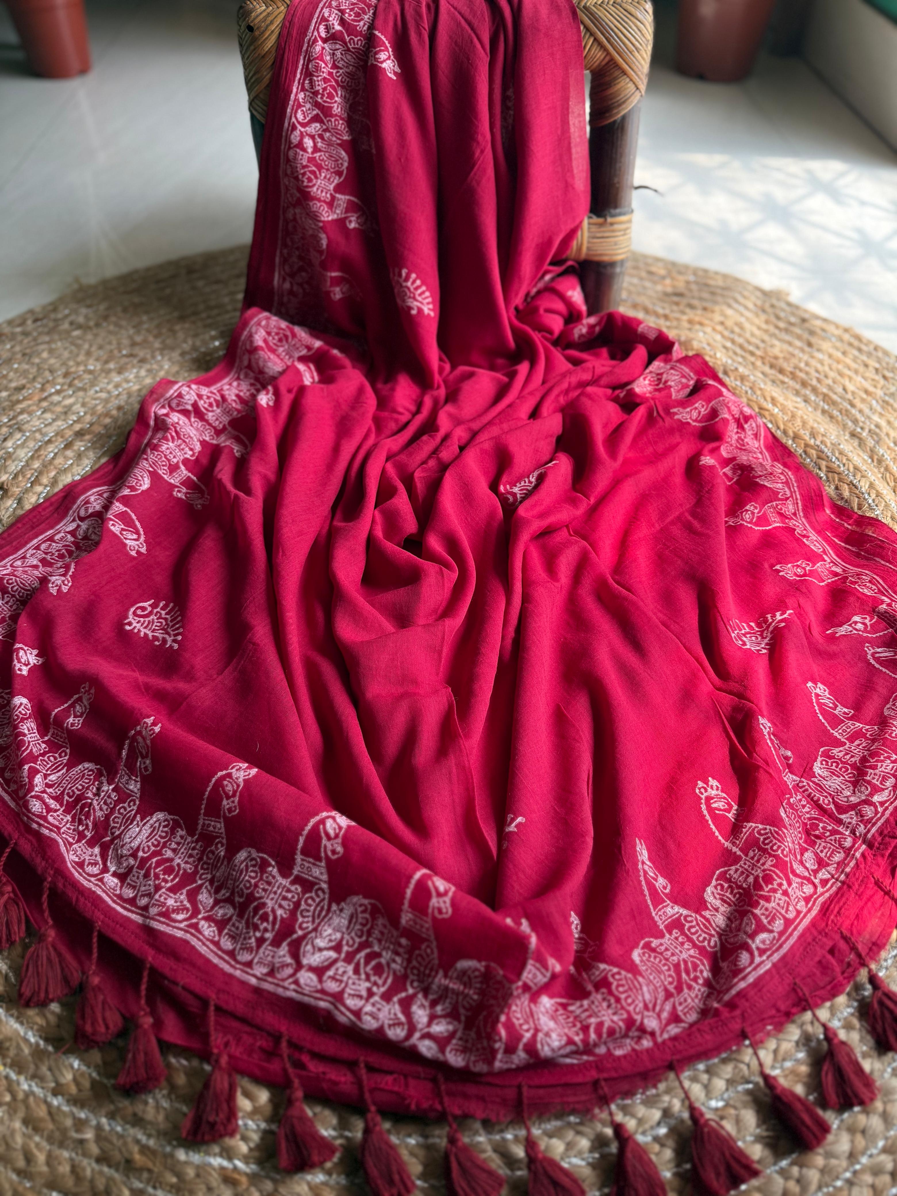 Beautiful Cotton Mulmul  Saree