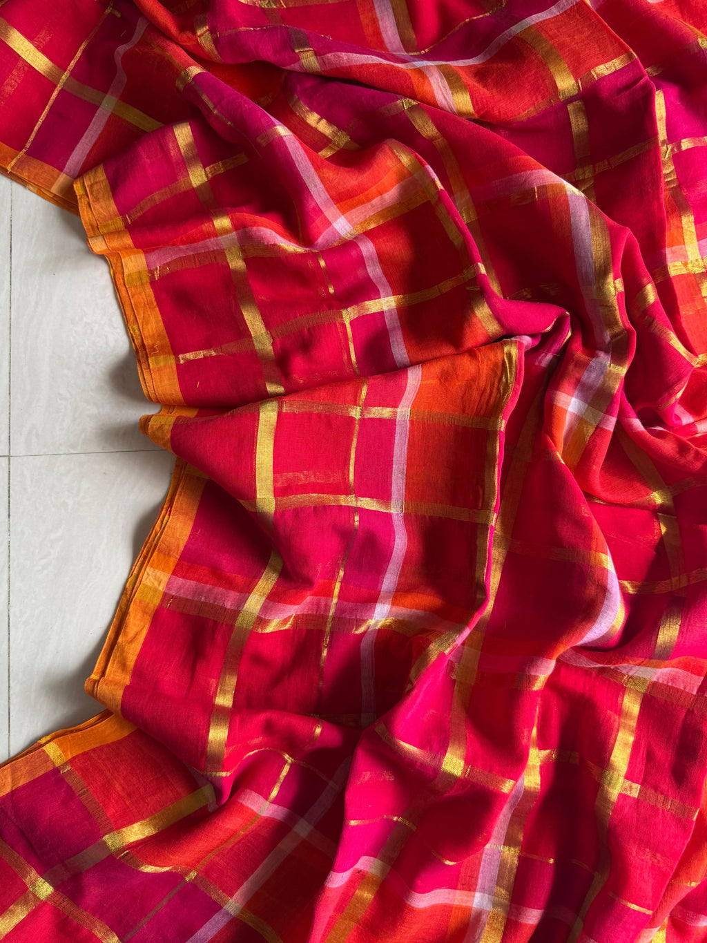 Beautiful Cotton Mulmul Saree Without blouse