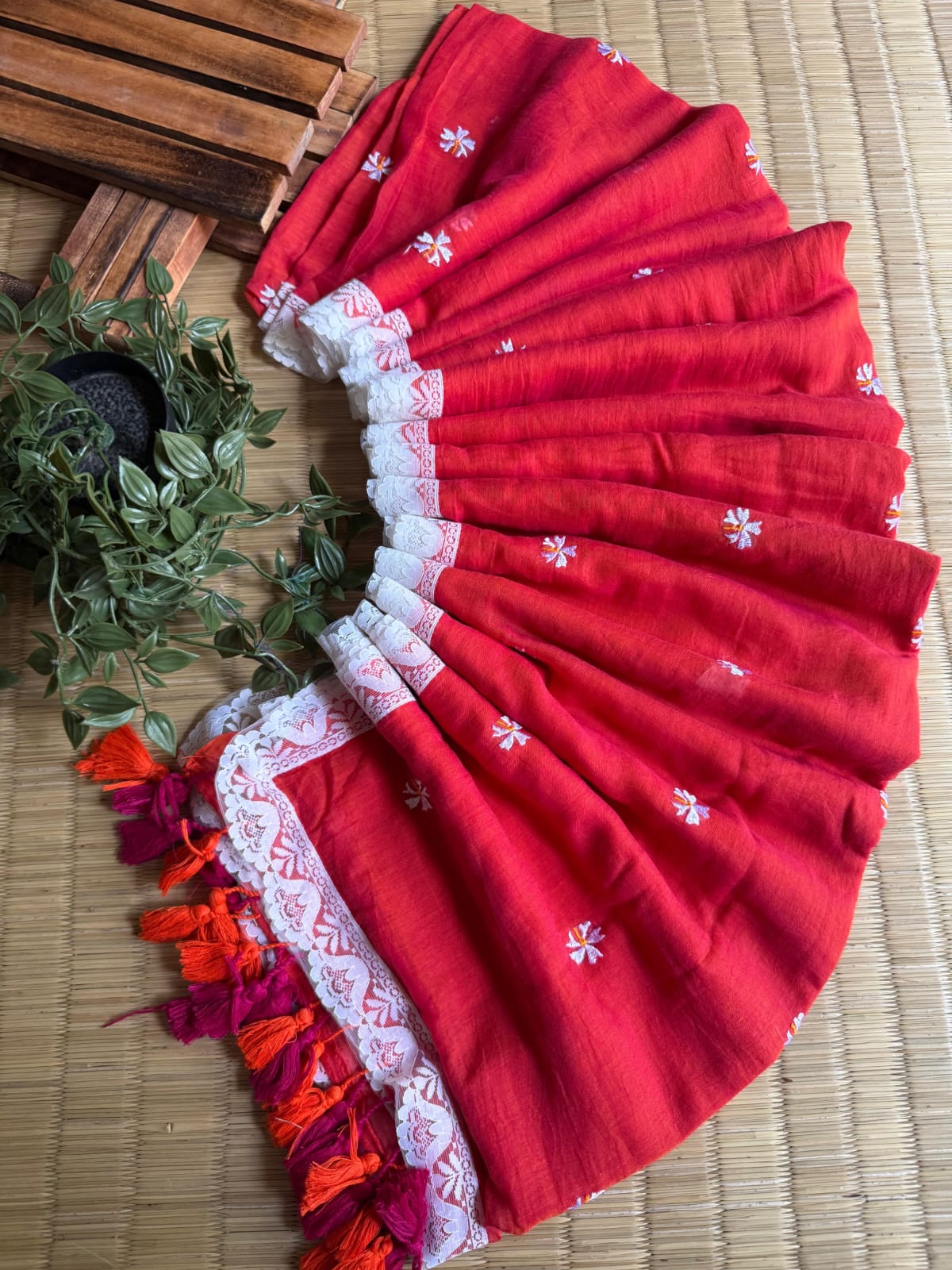 Beautiful Cotton Mulmul  Saree