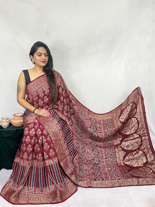 Pure Modal Silk Saree with blouse