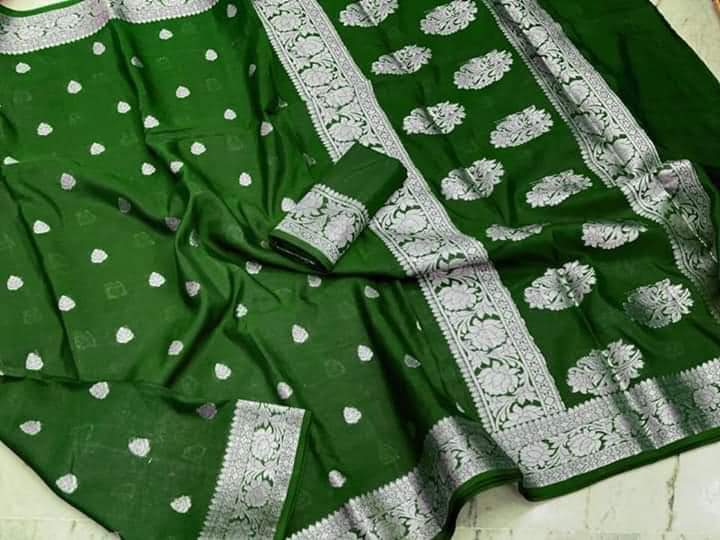 Banarasi  Georgette   Soft  Silk Saree With Zari Work