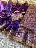 Banarasi Tissue Silk Saree With lace work border