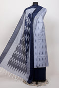 Pure  ikkat Cotton Unstitched Suit With Dupatta