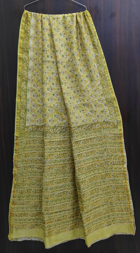 Traditional Hand-block Print Chanderi Silk Saree