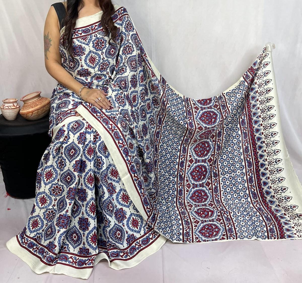 Pure Modal Silk Saree with blouse