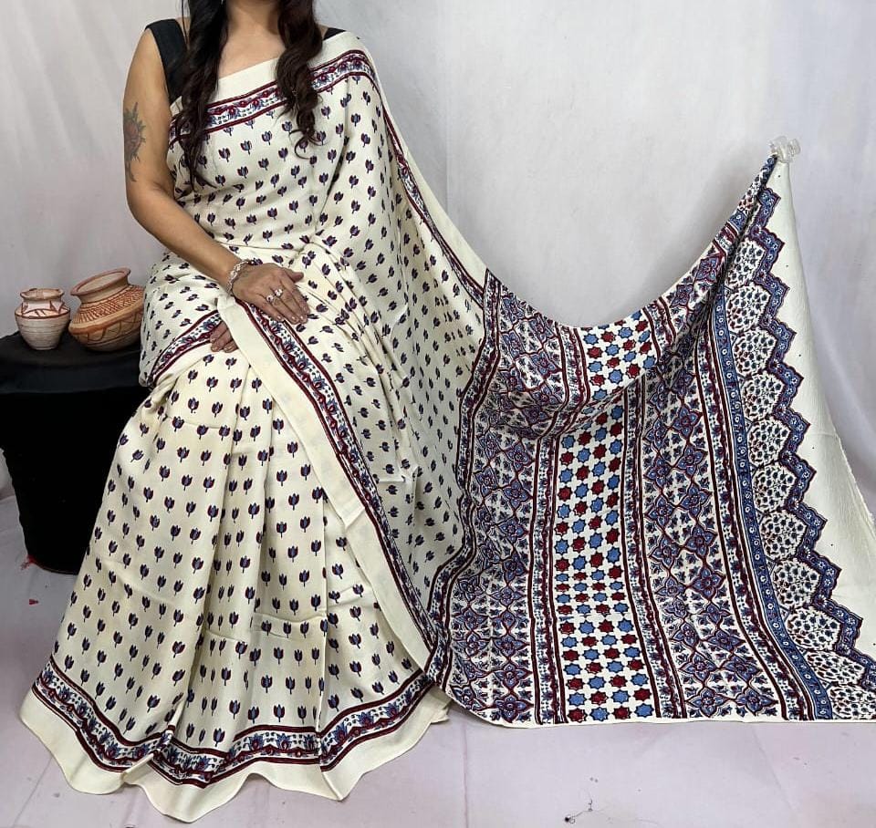 Pure Modal Silk Saree with blouse