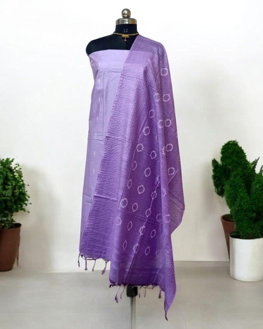 Bhagalpuri Katan Silk 3PC Unstitched Suit
